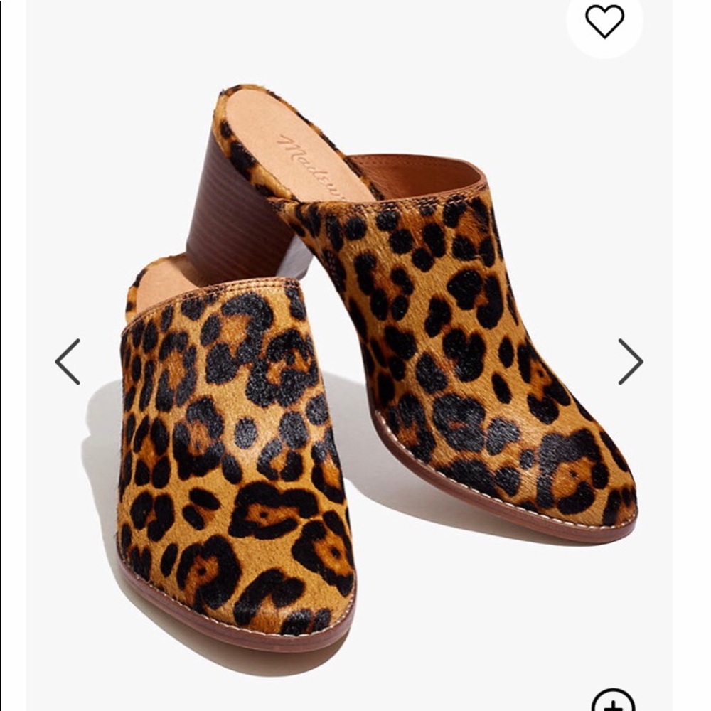 Madewell Harper Mule in Leopard Calf Hair